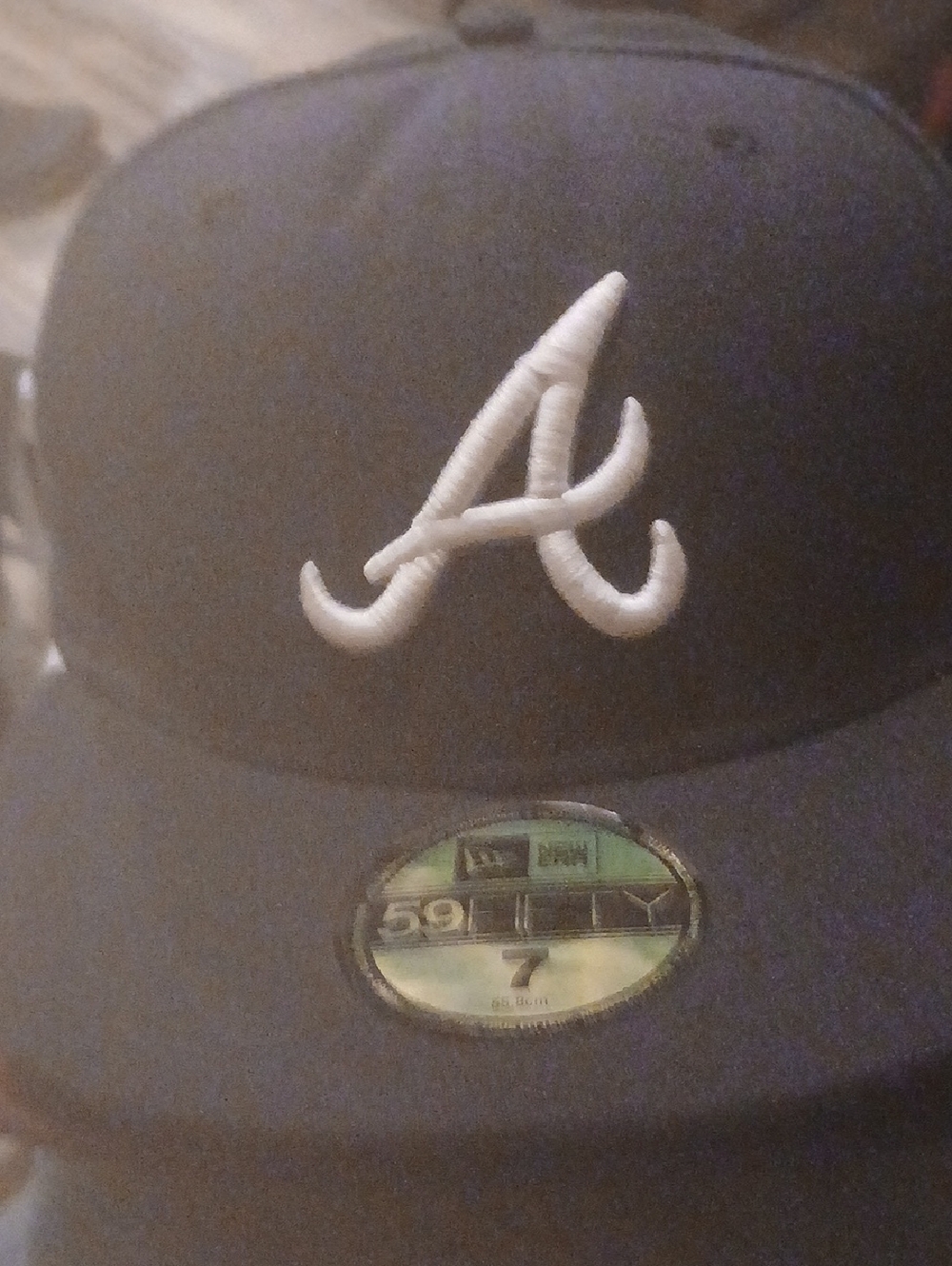 New Era Black Atlanta Braves Fitted Hat